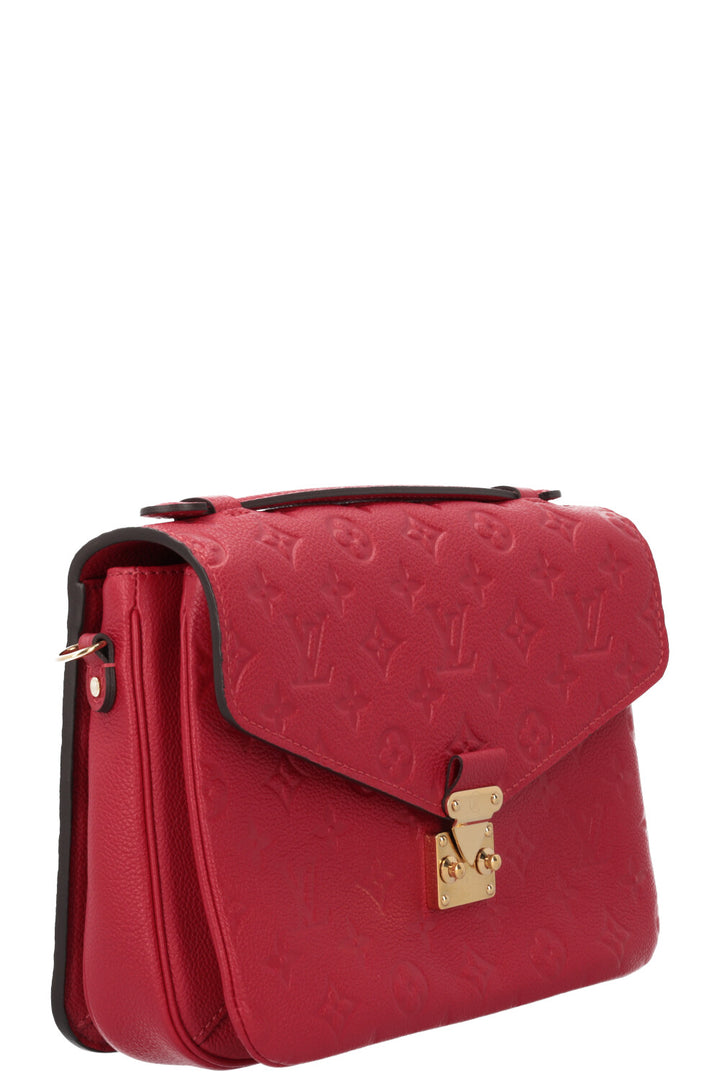 LOUIS VUITTON Pochette Metis Empreinte Red