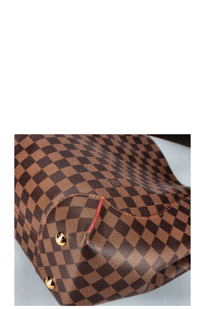 LOUIS VUITTON Caissa Hobo Bag Damier Ebene