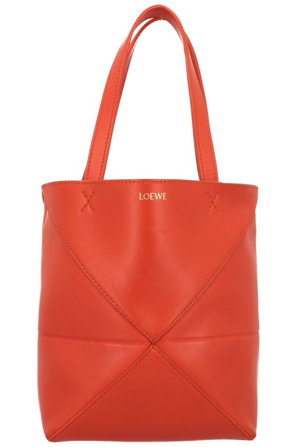 LOEWE Fold Puzzle Cabas Bag Orange