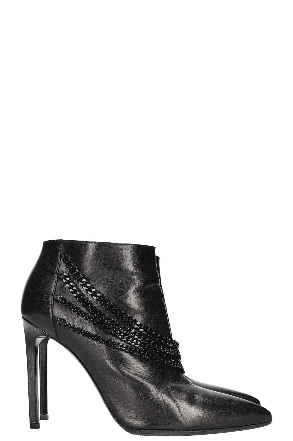 SAINT LAURENT Chain Ankle Boots Black