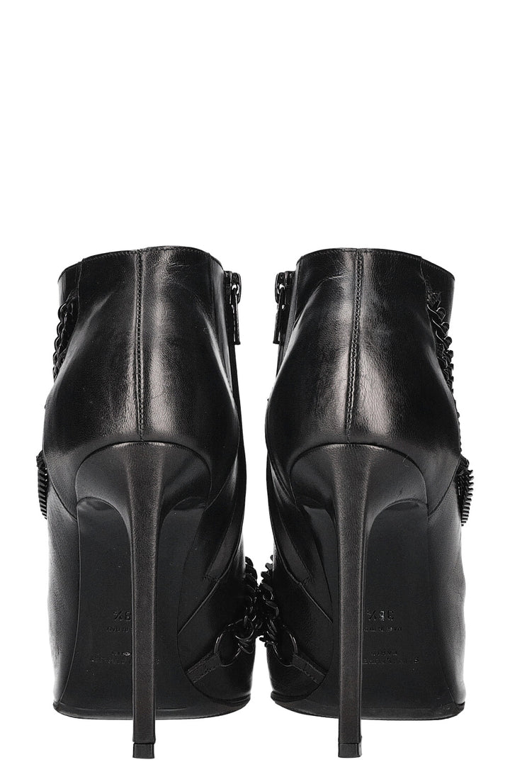 SAINT LAURENT Bottines à chaîne Noir