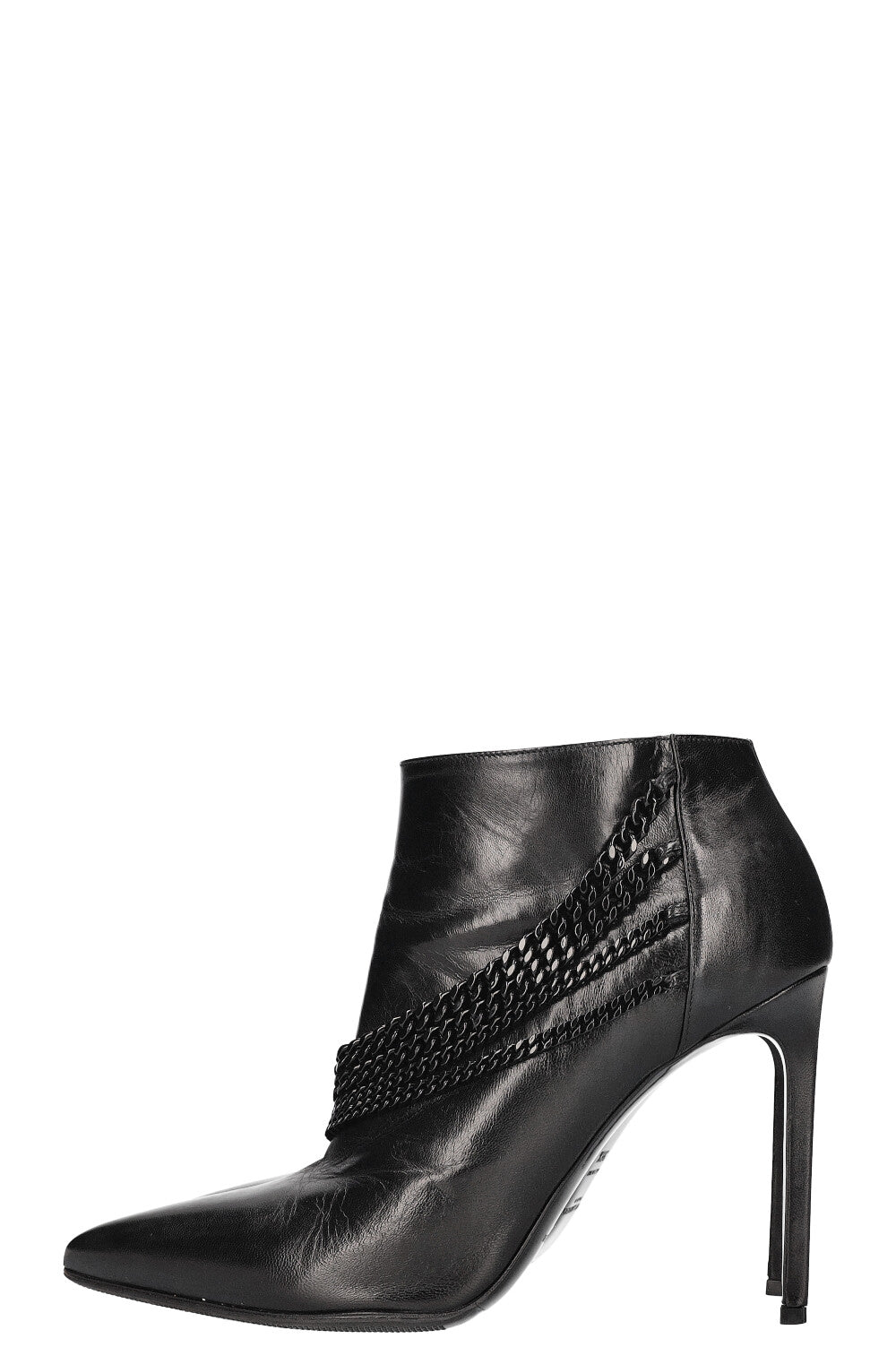 SAINT LAURENT Chain Ankle Boots Black