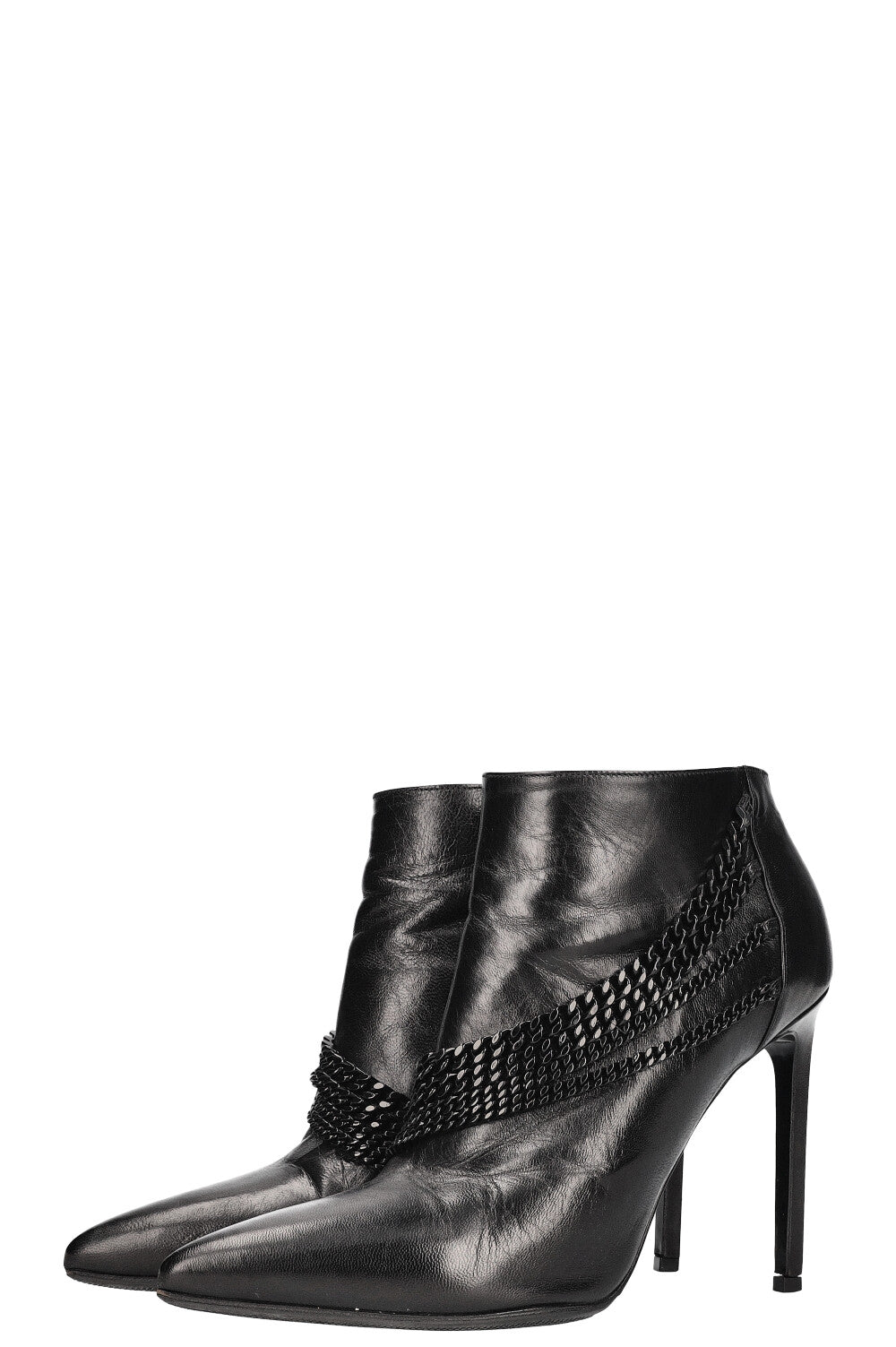 SAINT LAURENT Bottines à chaîne Noir