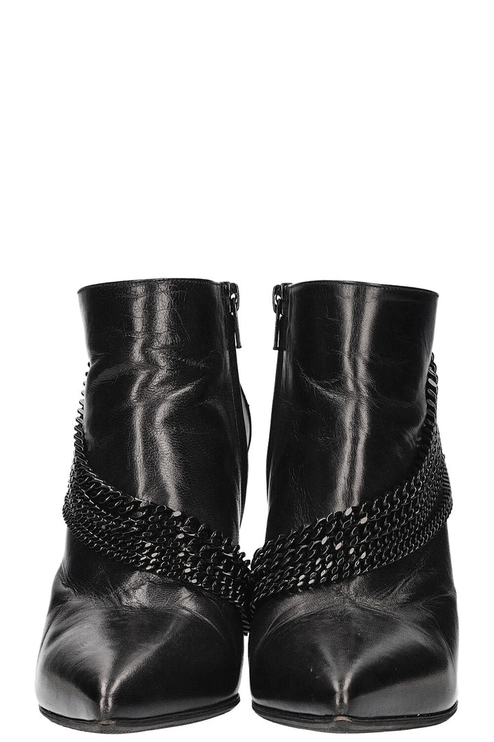 SAINT LAURENT Chain Ankle Boots Black