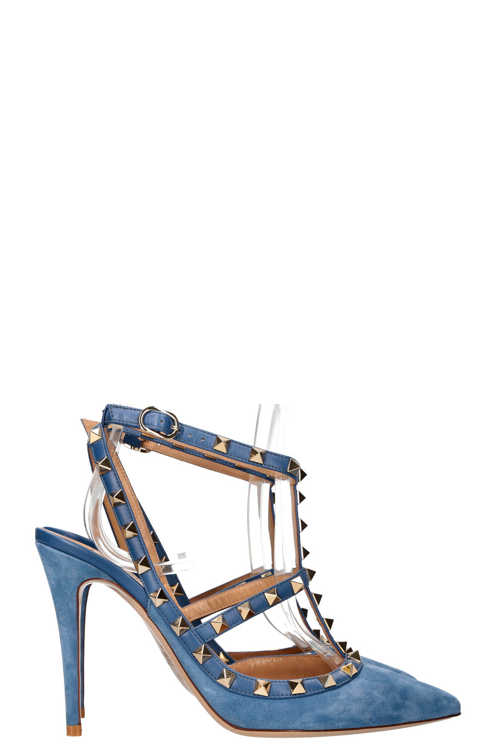 VALENTINO Rockstud Heels Suede Blue