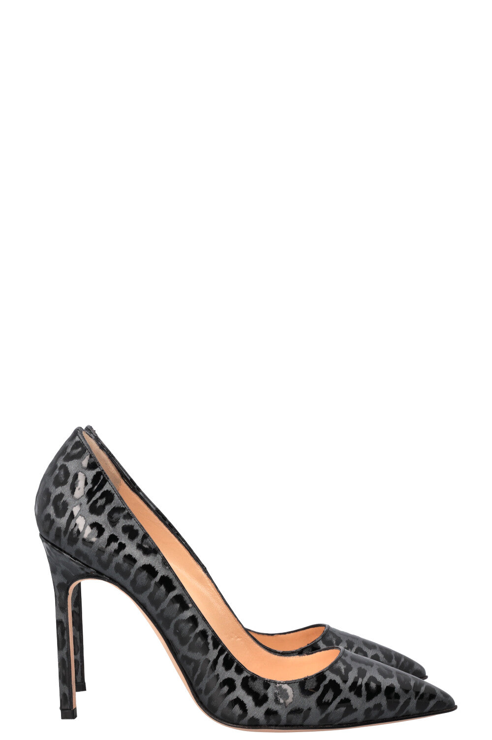 MANOLO BLAHNIK Cheetah Heels Grey