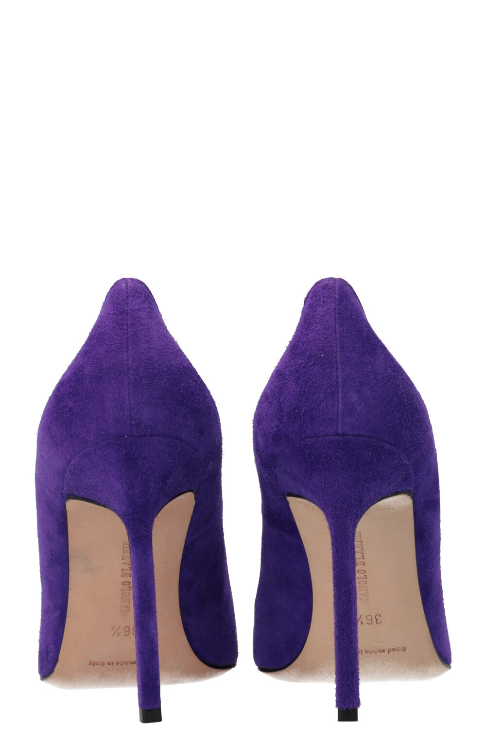 MANOLO BLAHNIK Heels Suede Purple