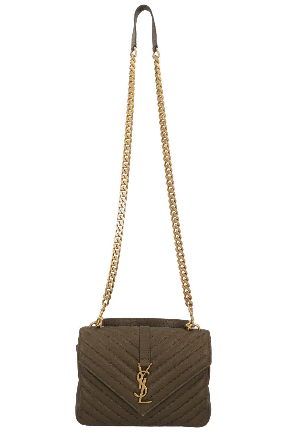 SAINT LAURENT College Bag Medium Green
