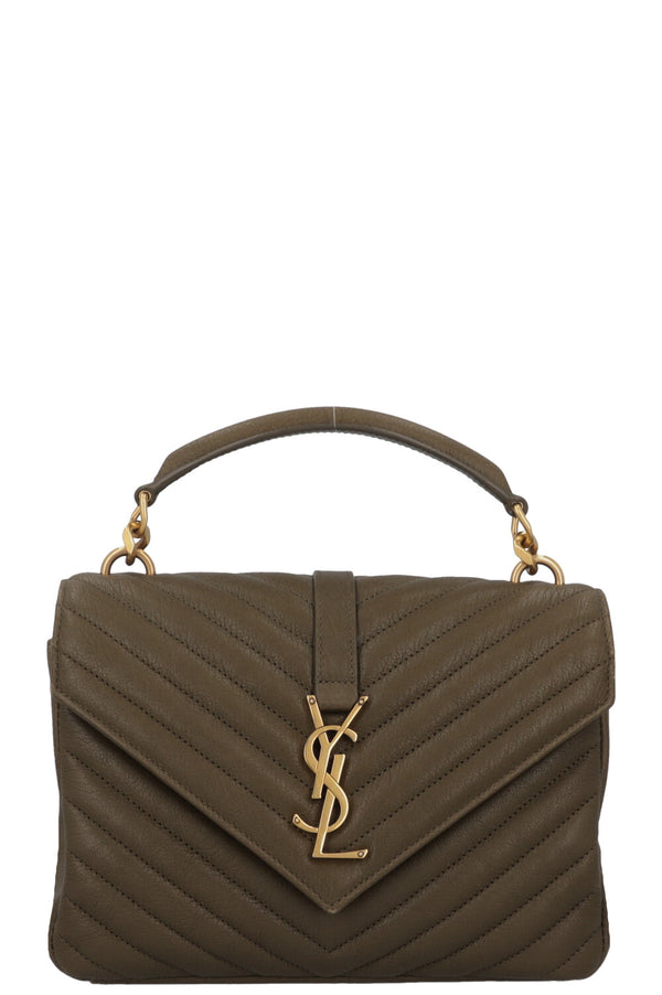 SAINT LAURENT College Bag Medium Green