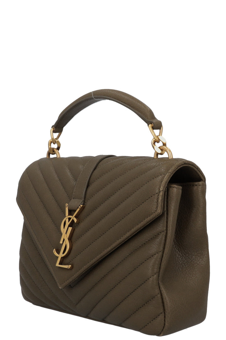 SAINT LAURENT College Bag Medium Green