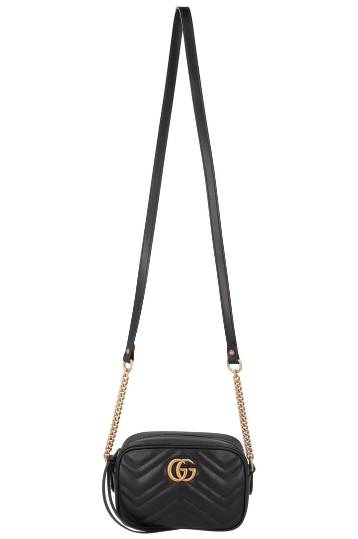 GUCCI Petit sac à bandoulière matelassé Marmont Noir