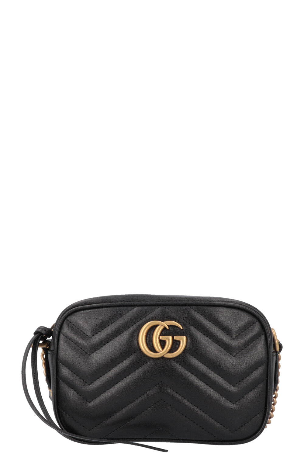 GUCCI Small Marmont Quilted Crossbody Bag Black