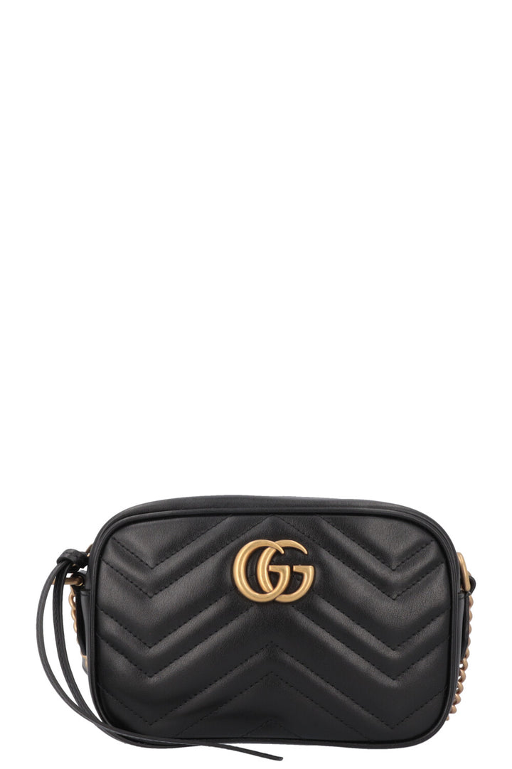 GUCCI Small Marmont Quilted Crossbody Bag Black