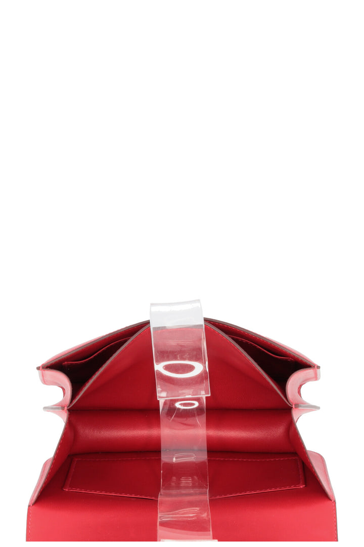 HERMÈS Constance 18 Rouge Vif Palladium Veau Tadelakt