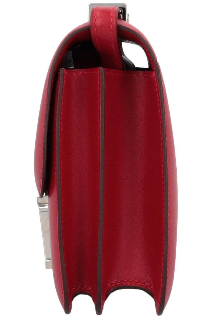 HERMÈS Constance 18 Rouge Vif Palladium Veau Tadelakt