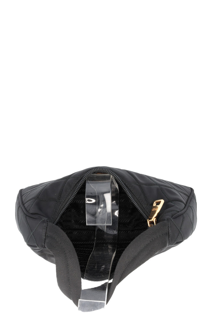 PRADA Quilted Re-Nylon Shoulder Bag Black