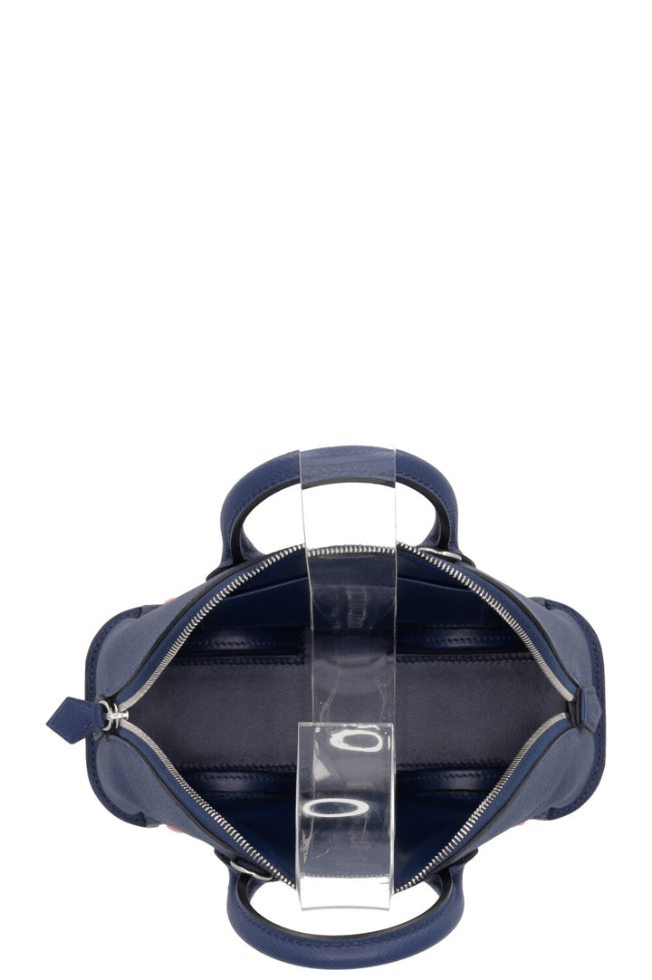 HERMÈS Sac Bolide On Wheels Epsom Bleu Sapphire Orange