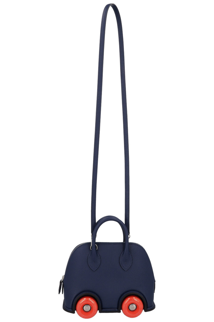 HERMÈS Sac Bolide On Wheels Epsom Bleu Sapphire Orange