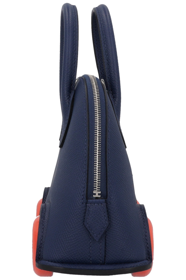 HERMÈS Sac Bolide On Wheels Epsom Bleu Sapphire Orange
