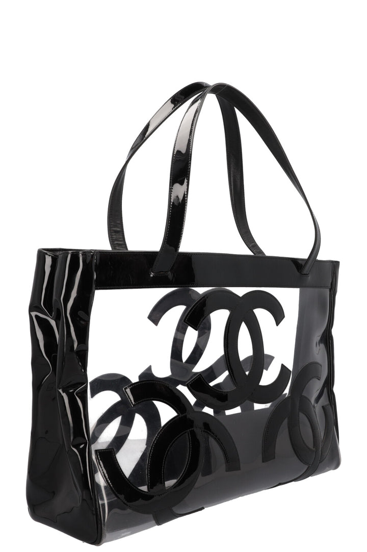 CHANEL PVC CC Tote Bag Black