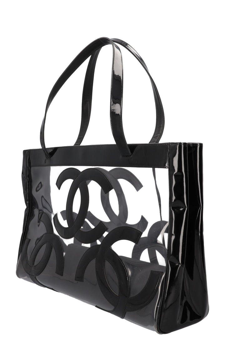 CHANEL PVC CC Tote Bag Black