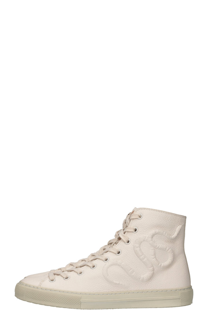 GUCCI High Top Snake Sneakers White