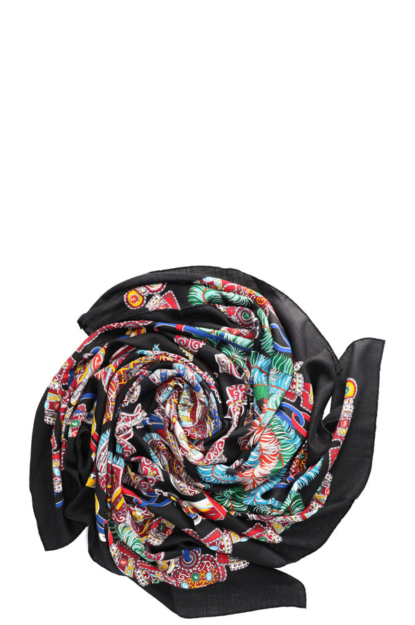 HERMÈS Sous L'egide de Mars Scarf Black