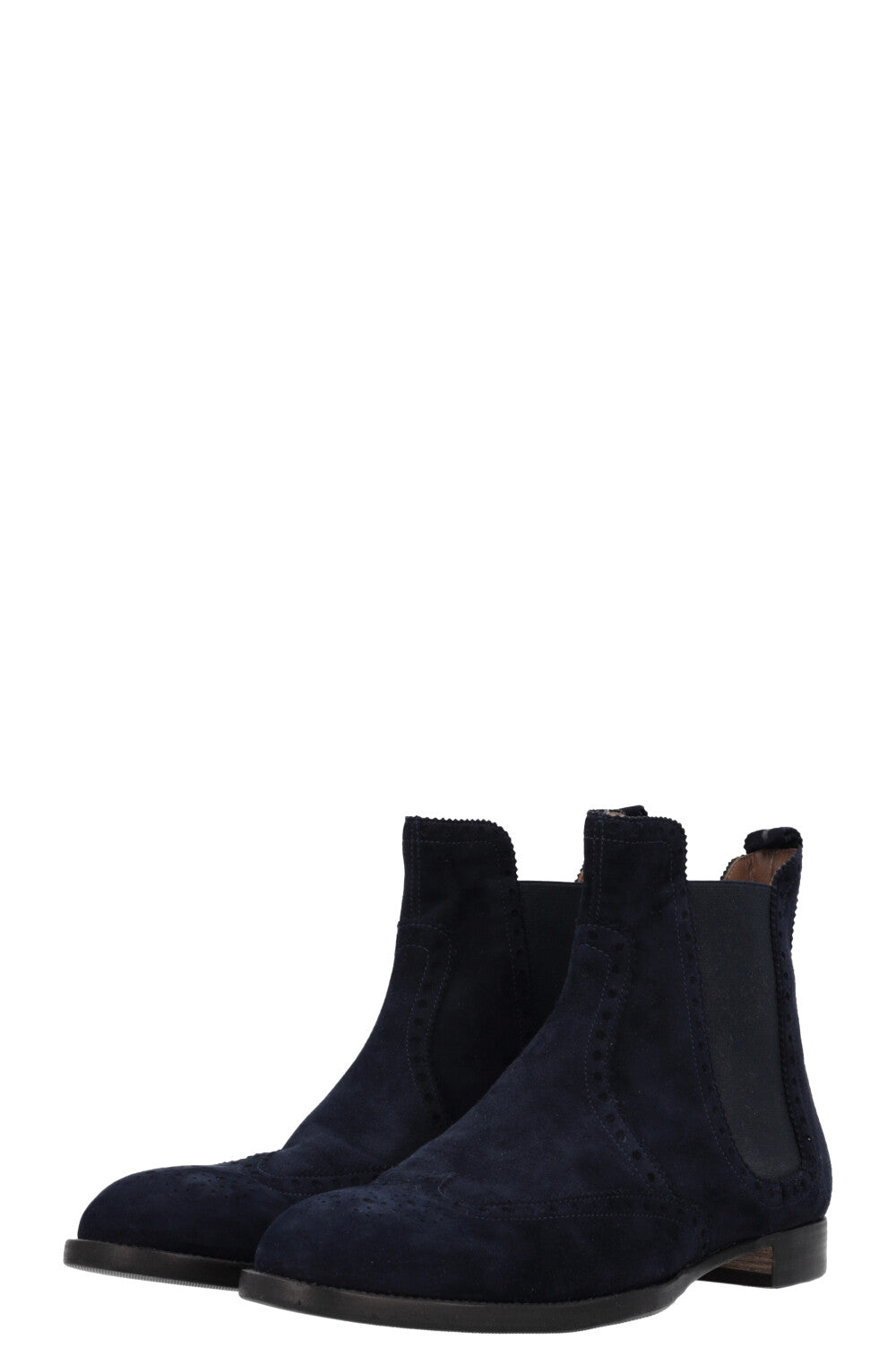 HERMÈS Chelsea Brighton Ankle Boots Suede Navy