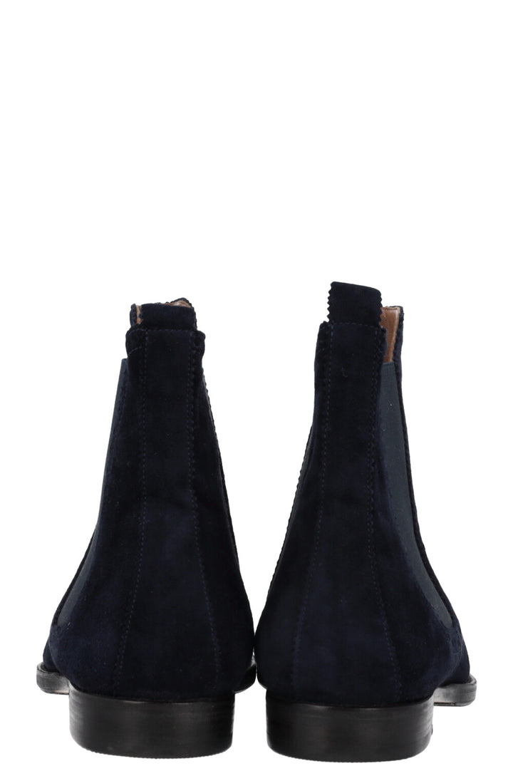 HERMÈS Chelsea Brighton Ankle Boots Suede Navy