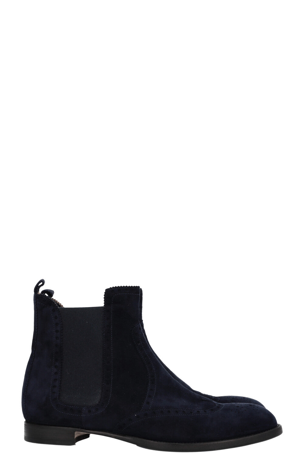 HERMÈS Chelsea Brighton Ankle Boots Suede Navy