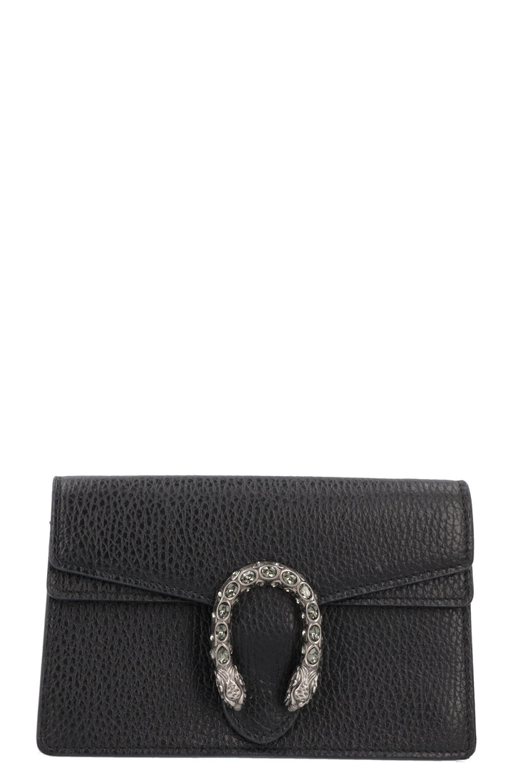 GUCCI Super Mini Dionysus Bag Leather Black