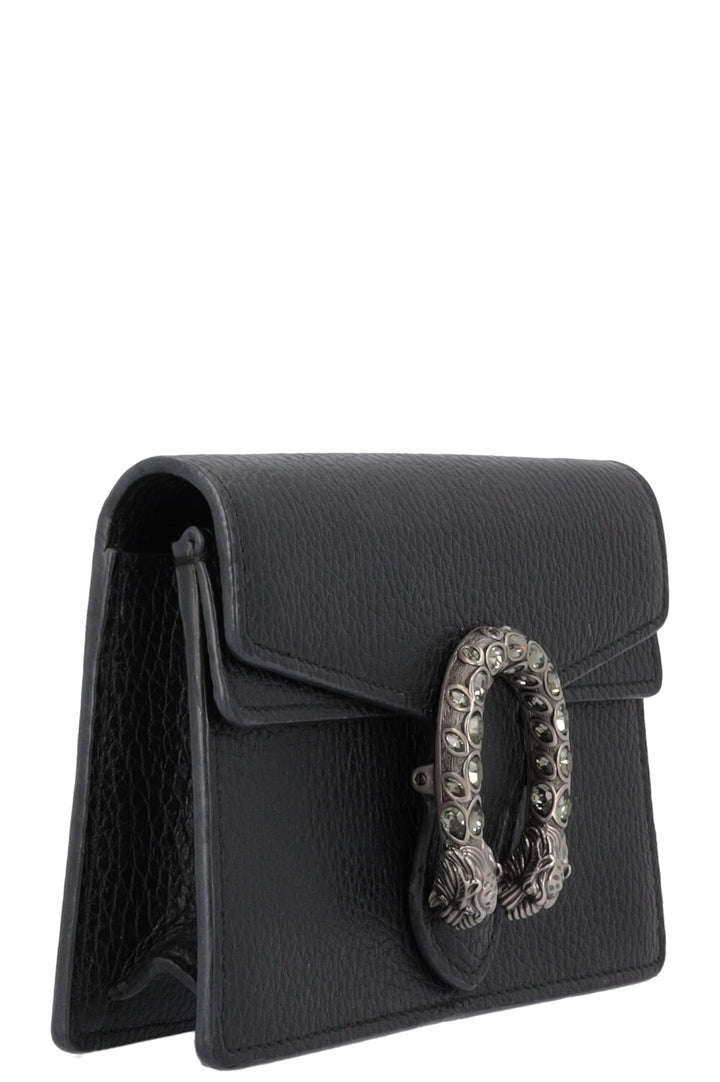 GUCCI Super Mini Sac Dionysus Cuir Noir