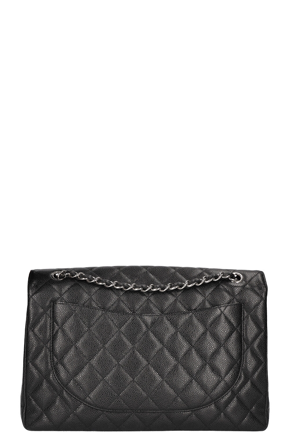 CHANEL Single Flap Bag Maxi Caviar Blacks