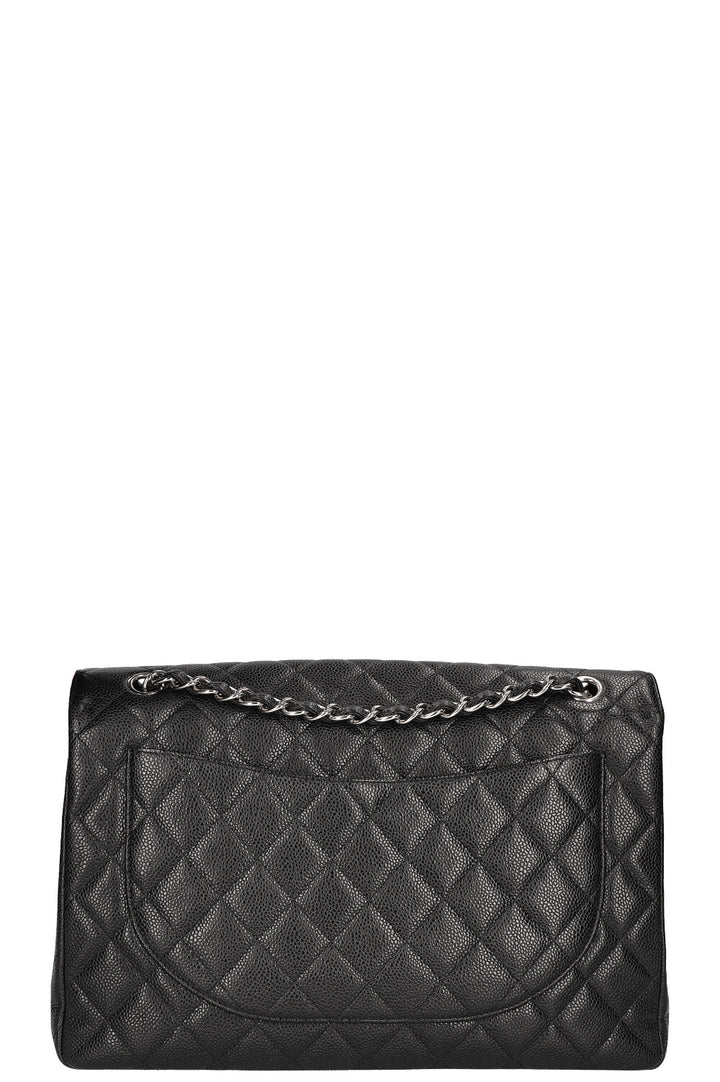 CHANEL Single Flap Bag Maxi Caviar Blacks