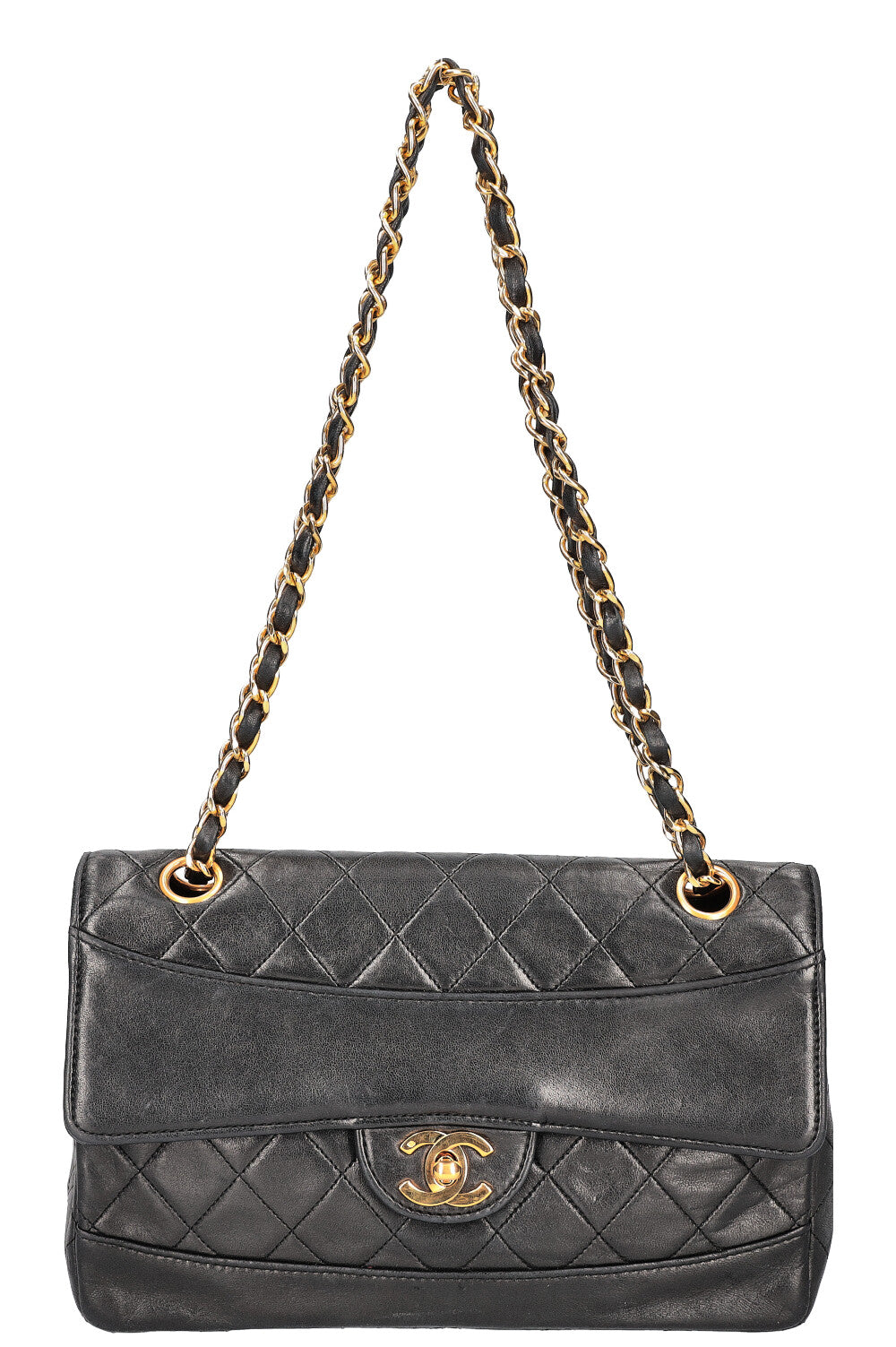 CHANEL Vintage Small Single Flap Bag Black – REAWAKE