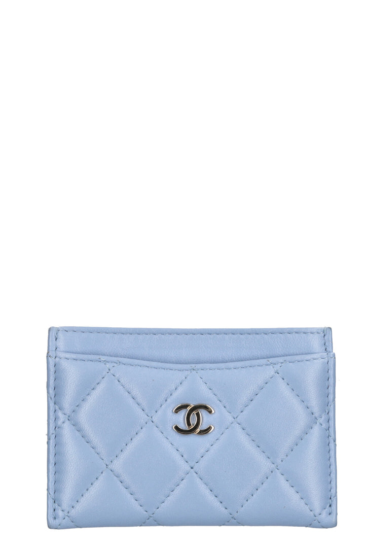 CHANEL Card Holder Sky Blue