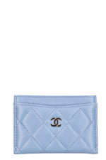 CHANEL Card Holder Sky Blue