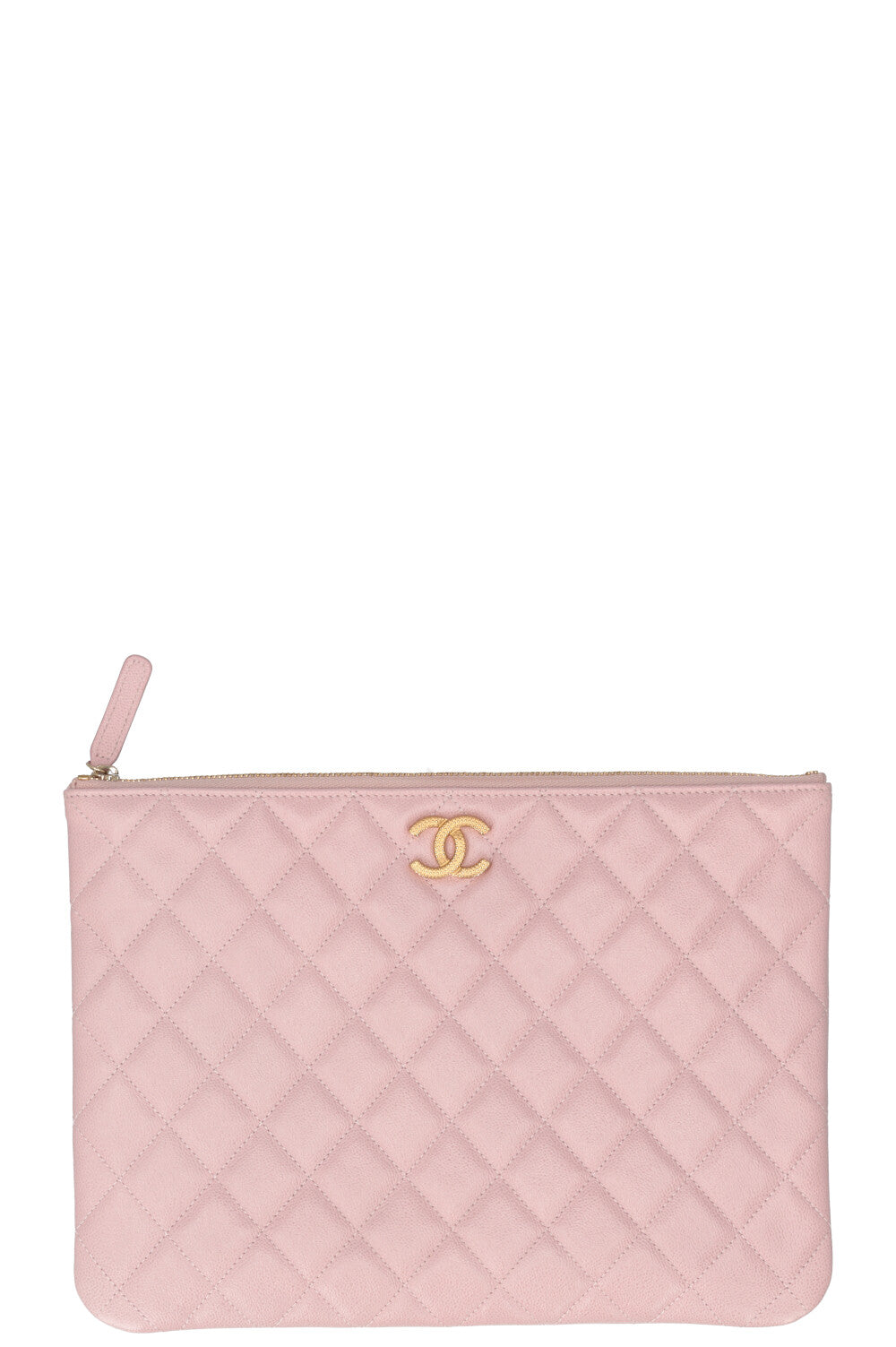 CHANEL CC Pouch Caviar Leather Pink