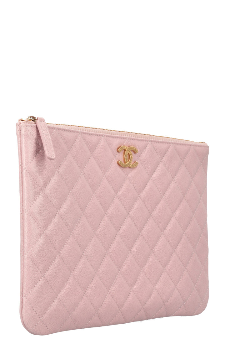 CHANEL CC Pouch Caviar Leather Pink