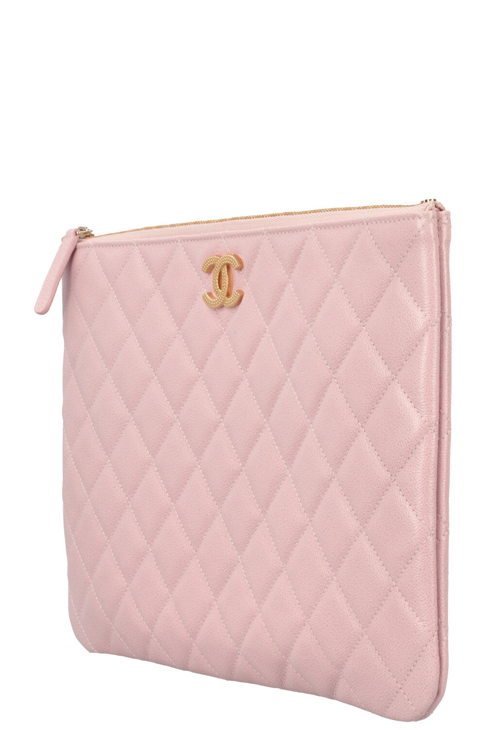 CHANEL CC Pouch Caviar Leather Pink