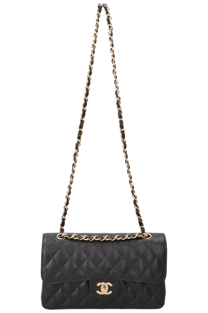 CHANEL Small Double Flap Bag Caviar Black