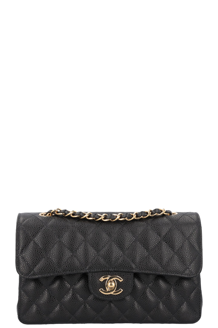 CHANEL Small Double Flap Bag Caviar Black