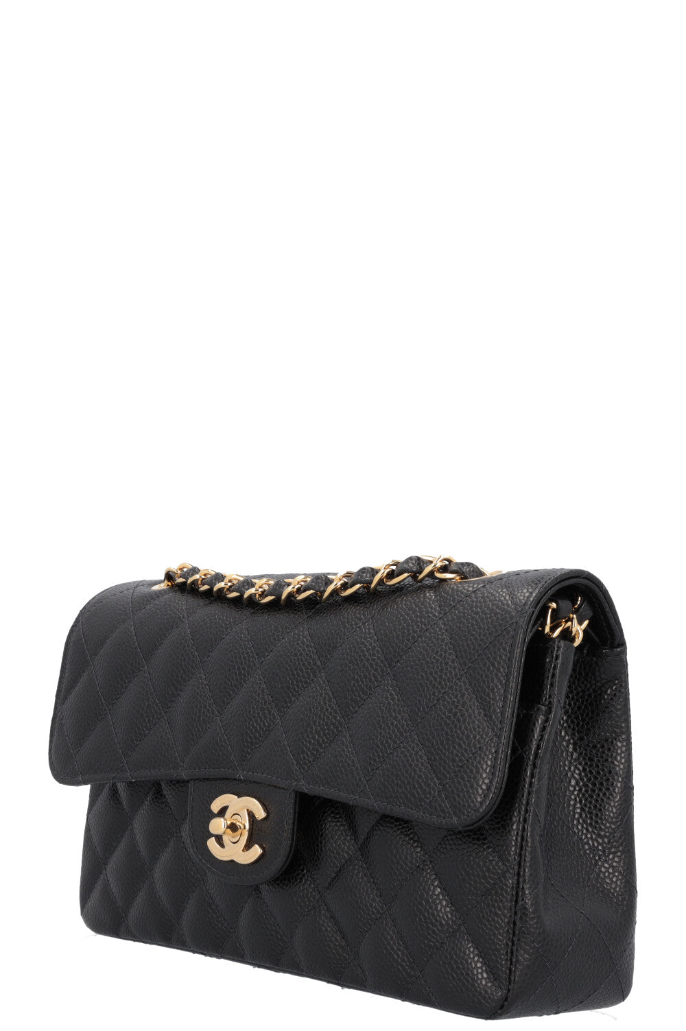 CHANEL Small Double Flap Bag Caviar Black