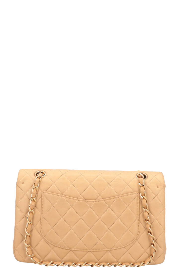 CHANEL Vintage Moyen Double Rabat Beige