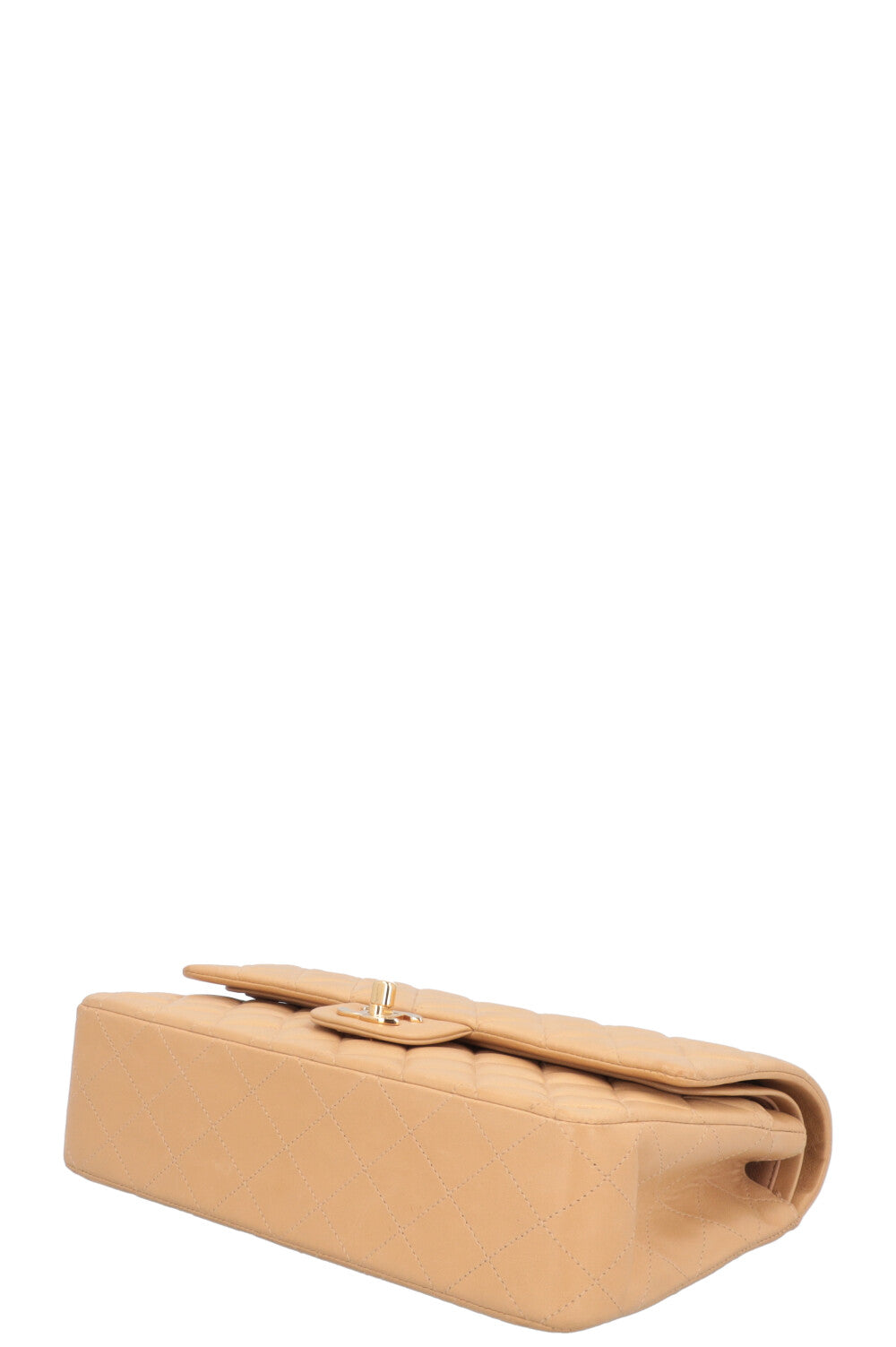 CHANEL Vintage Moyen Double Rabat Beige