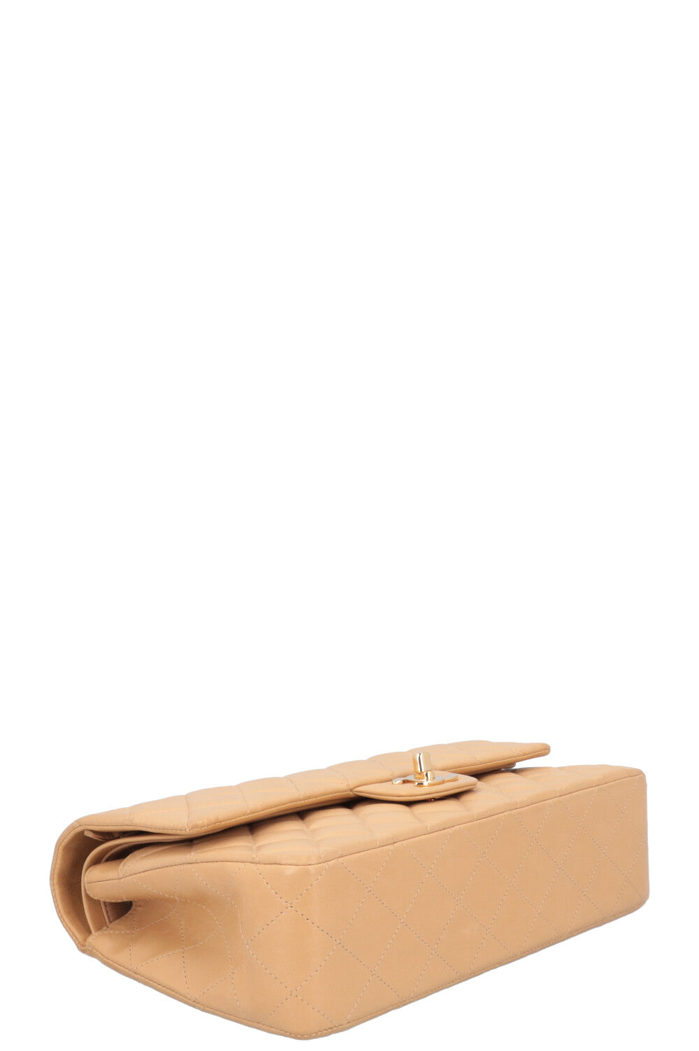 CHANEL Vintage Moyen Double Rabat Beige