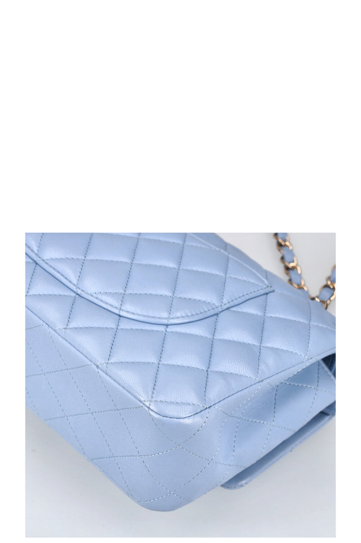 CHANEL Double Flap Bag Sky Blue