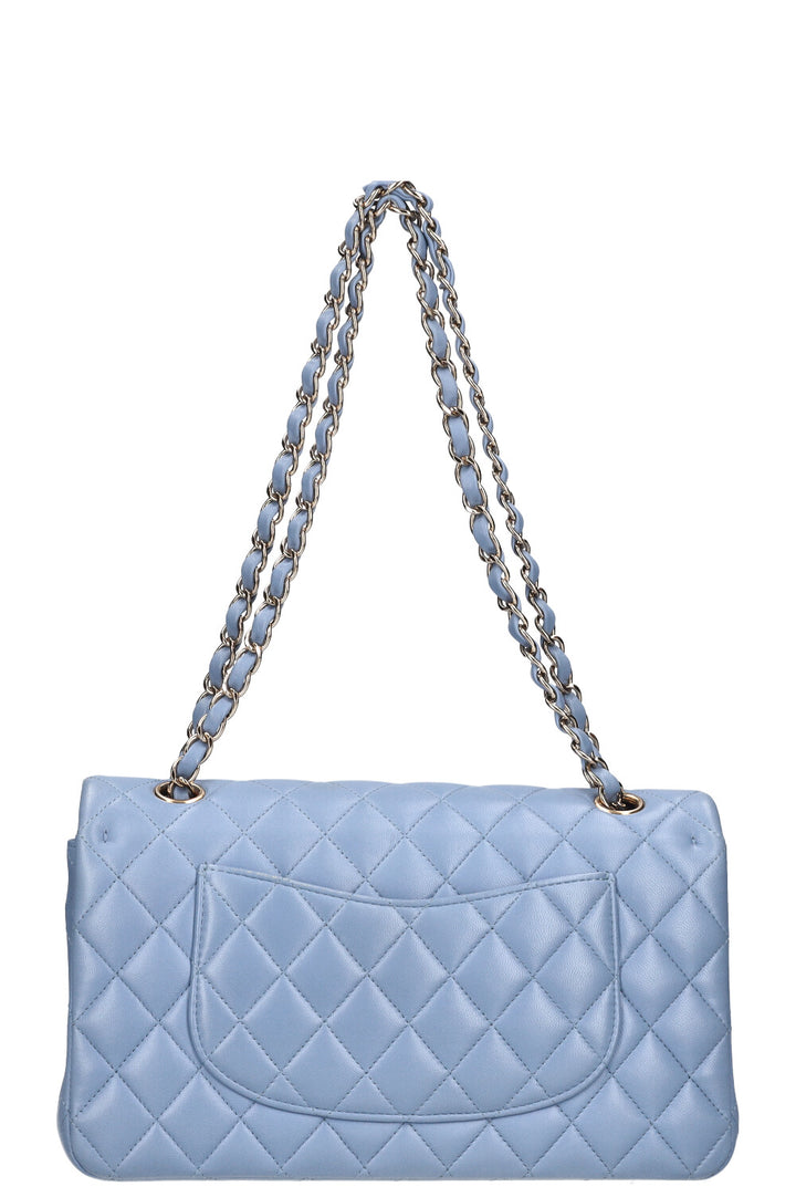 CHANEL Double Flap Bag Sky Blue