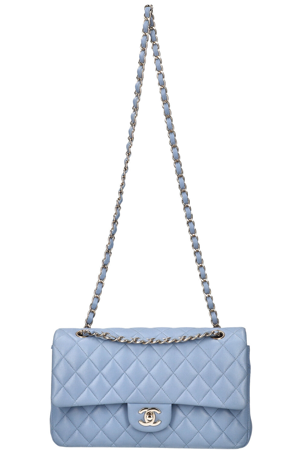 CHANEL Double Flap Bag Sky Blue