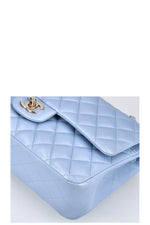 CHANEL Double Flap Bag Sky Blue